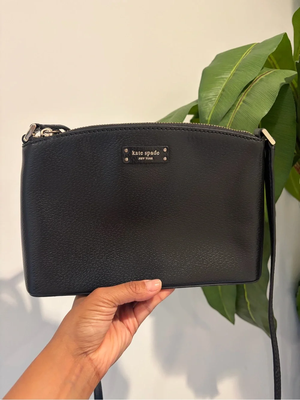 kate spade Black Pebbled Leather Crossbody Bag
